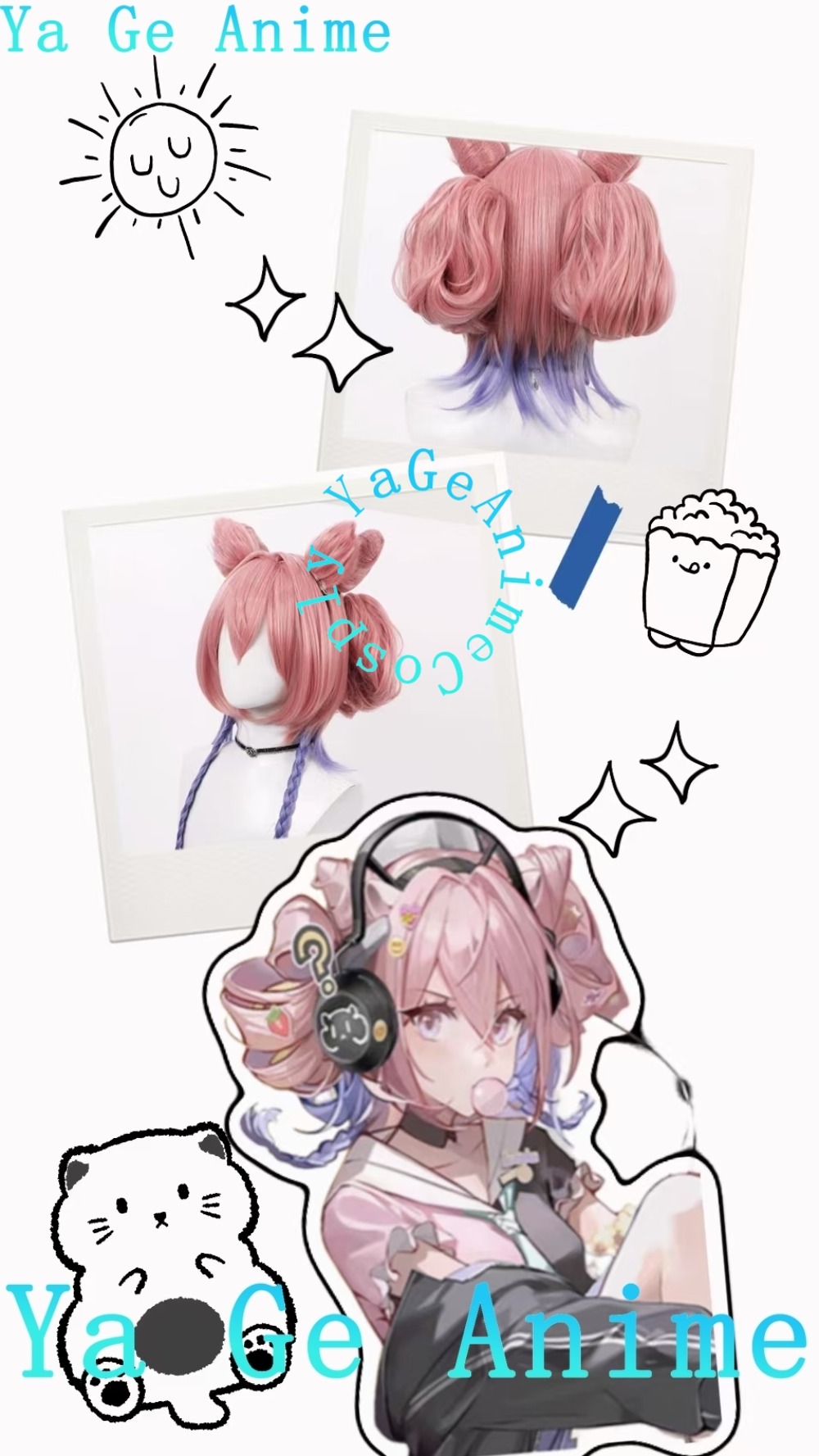 Gaming Accessories Korea - Peruca de Cosplay Arknights Eureka com