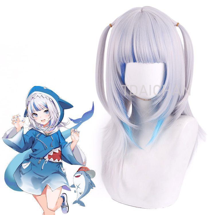 2025 gawr gura peruca cosplay  - Gaming Accessories Korea avaliação e preço