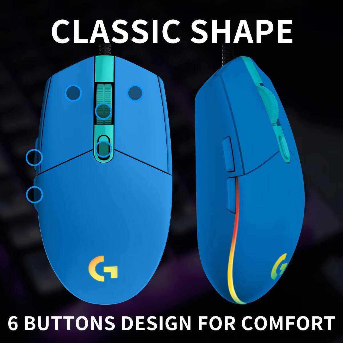 Mouse Gamer Logitech G203 LIGH - Logitech Mouse G203 avaliação e preço