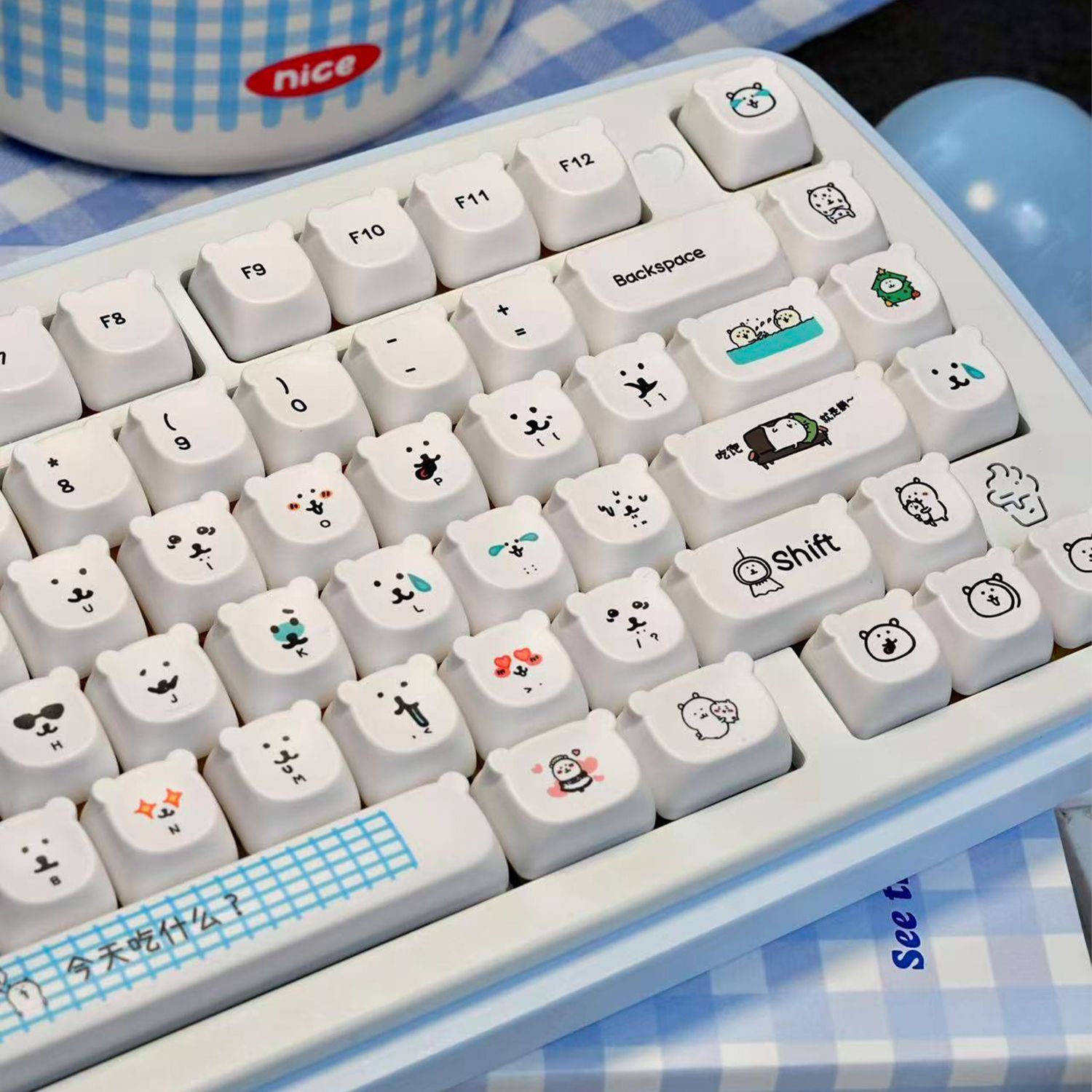 Teclas PBT Kawaii Cartoon Joke - Gaming Accessories Japan avaliação e preço
