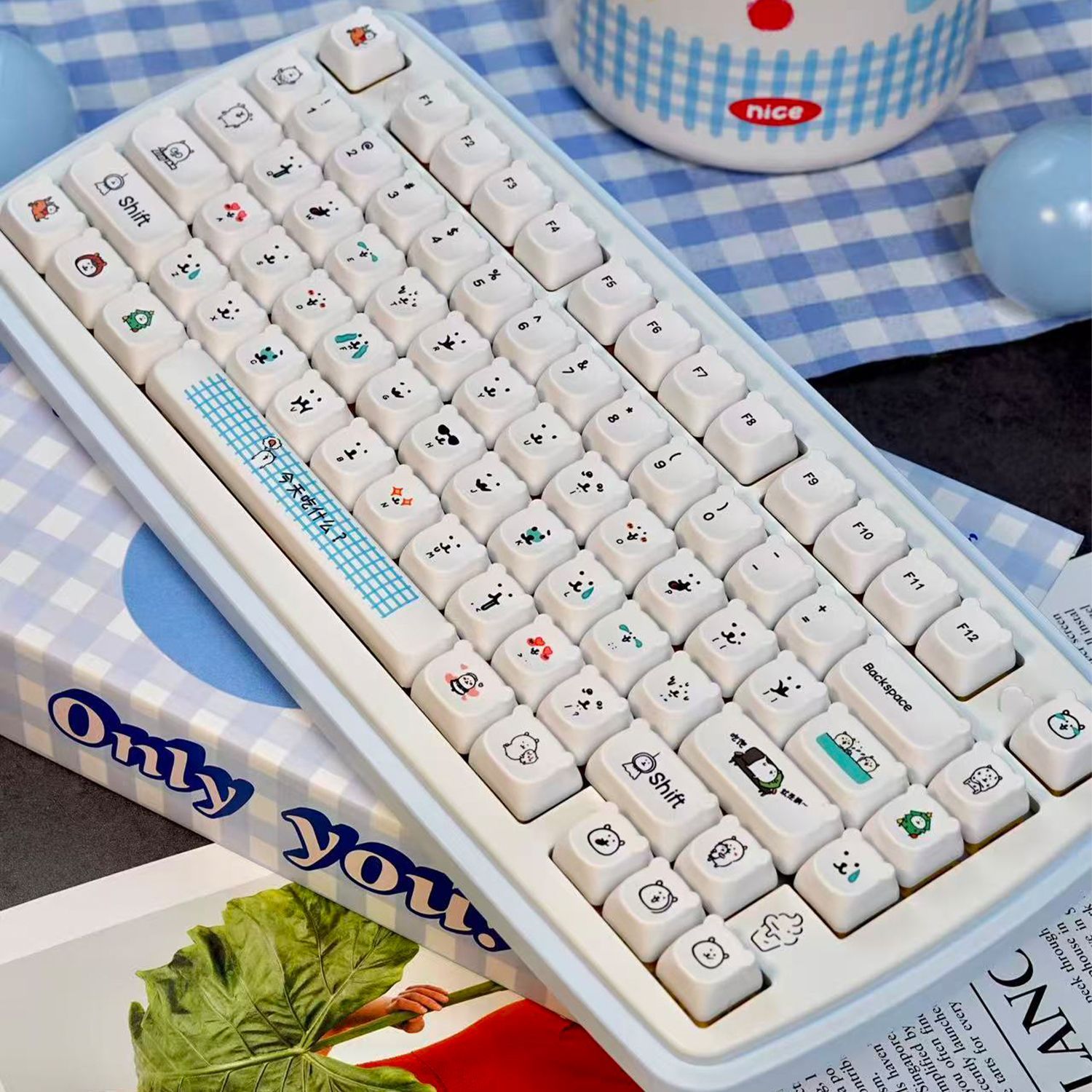 Teclas PBT Kawaii Cartoon Joke - Gaming Accessories Japan avaliação e preço