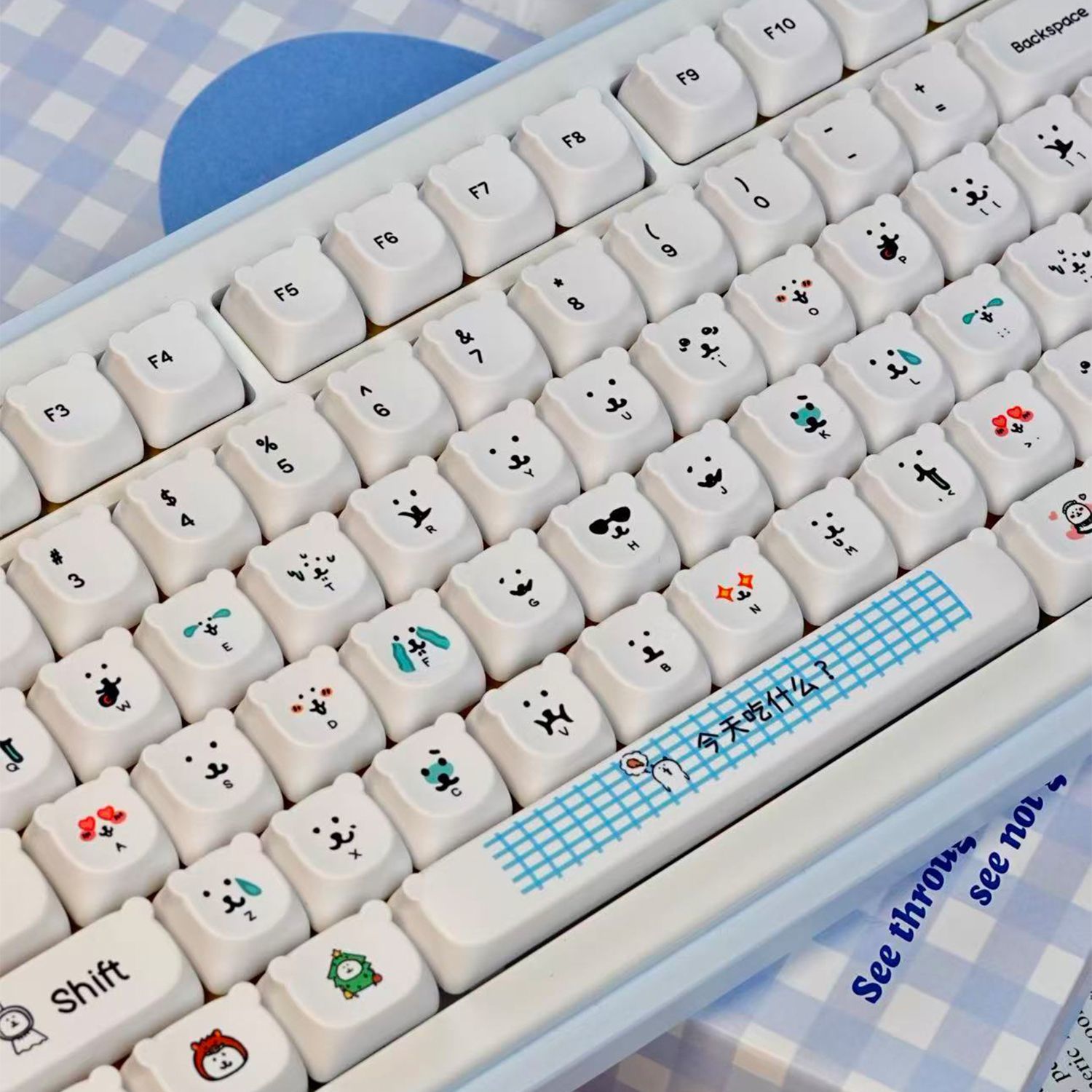Teclas PBT Kawaii Cartoon Joke - Gaming Accessories Japan avaliação e preço
