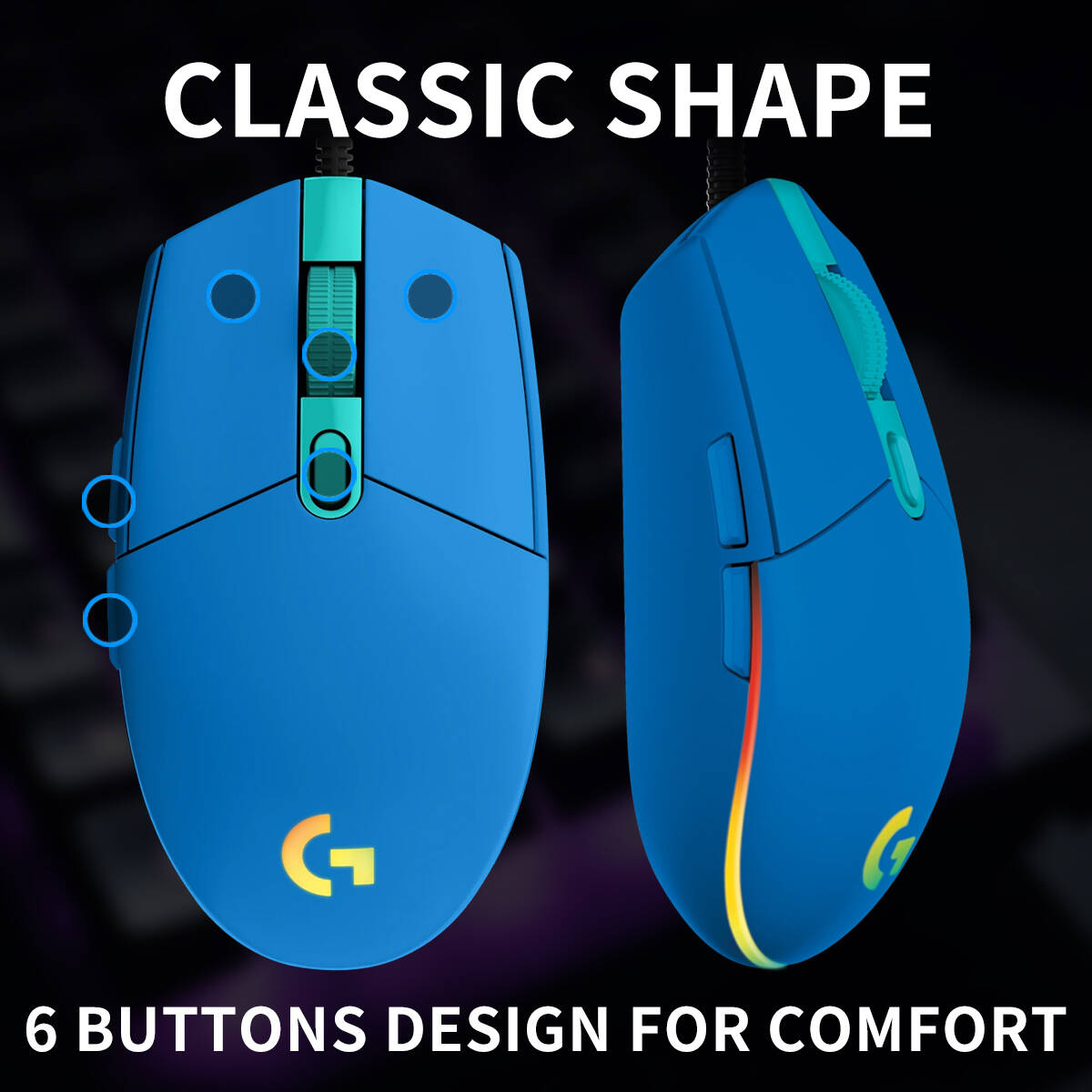 Mouse Gamer com Fio Logitech G - Logitech Mouse G203 avaliação e preço