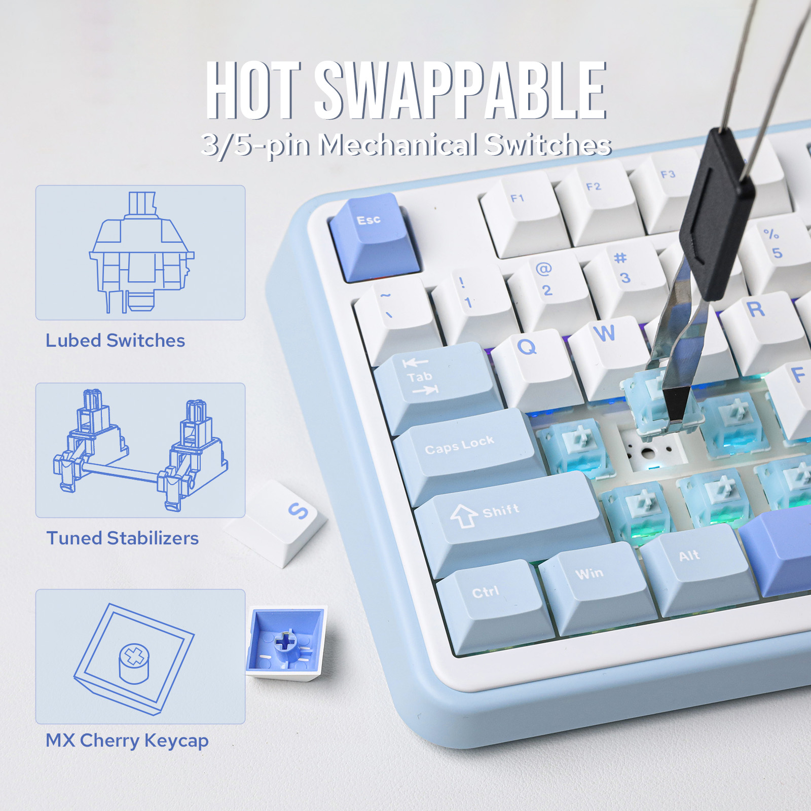 EPOMAKER TH99/TH99 Plus 96% QW - Keyboard Numpad Separate avaliação e preço